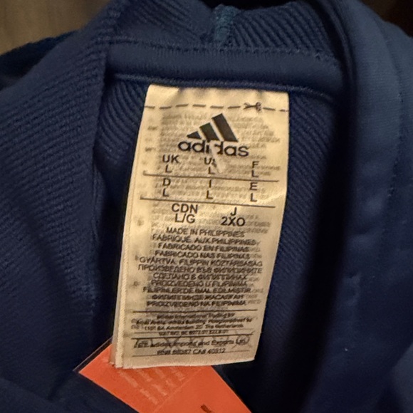 Adidas Men's Deep Blue Pullover Hoodie - Picture 3 of 4